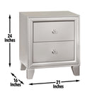 Omni - 5 Piece King Bedroom Set - Pearl Silver