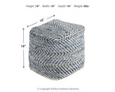 Chevron - Pouf - Blue