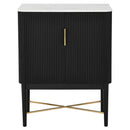 Vida - Marble Top Wine Cabinet - White / Black