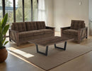 Walnut - Upholstered Sofa - Deep Forest Brown