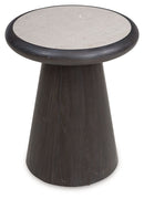Bracken - Round End Table - French Black