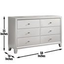 Omni - 5 Piece King Bedroom Set - Pearl Silver