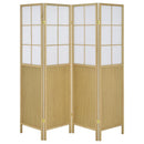 Edwards - 4-Panel Room Divider Folding Shoji Screen - Natural