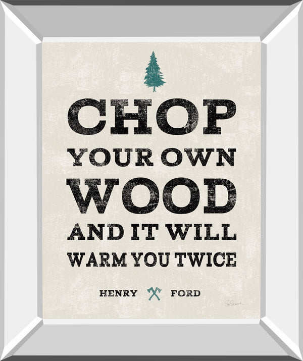 Cabin Life II By Sue Schlabach - Mirror Framed Print Wall Art - White