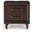 Dantenton - Two Drawer Night Stand - Merlot