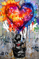 Radiant Heart Dream - 32" x 48" Framed Wall Art