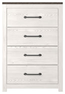 Gerridan - Four Drawer Chest - White / Gray