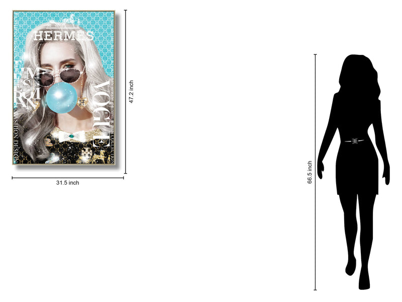 Gilded Glam Pop - 32" x 47" Framed Wall Art