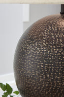 Hambell - Metal Table Lamp - Black / Gold Finish