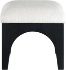Lawson - Chenille Fabric Ottoman - Black Base
