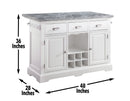 Zermatt - Kitchen Island - White