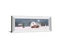 Winter On The Farm By Billy Jacobs - Mirrored Frame Wall Art - White