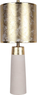 "Luxe Radiance" Ceramic Table Lamp (Set of 2) - Off White / Gold