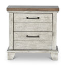 Steve Silver Bear Creek 2 Drawer Nightstand in White Smoke