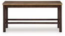 Rylandeen - Double Counter Height Bench - Light Brown / Dark Brown