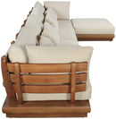 Mirella - 5 Piece Water Resistant Fabric Upholstered Outdoor Patio Modular Sectional