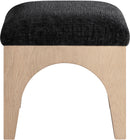 Lawson - Chenille Fabric Ottoman - Natural Base