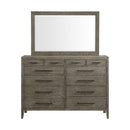 Versailles - Contemporary 12 Drawer Dresser & Mirror Set