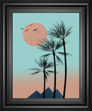 Passion In The Tropics I By Hal Halli - Framed Print Wall Art - Light Blue