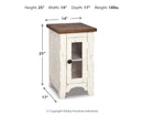 Wystfield - Chair Side End Table - White / Brown