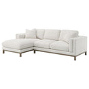 Geneva - Boucle Upholstered Sectional Chaise Sofa - Sand