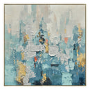 Icy Skyline Dream - 35" x 35" Framed Wall Art