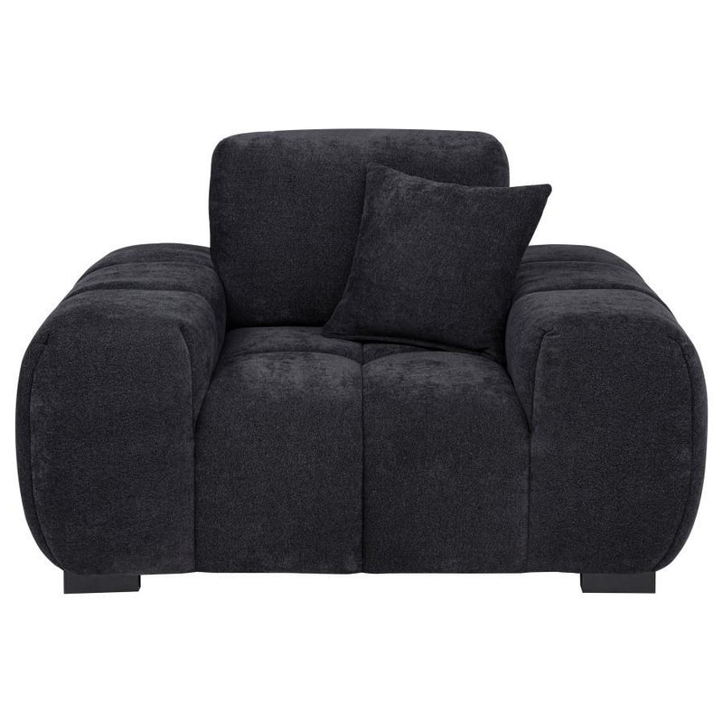 Octavia - Fabric Upholstered Track Arm Accent Chair