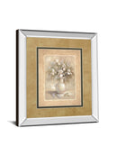 White Bounty I By Vivian Flasch - Mirror Framed Print Wall Art - White