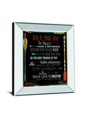 This Is Your Time By Marla Rae - Mirror Framed Print Wall Art - Black