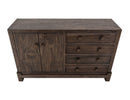 Atenas - Console With 4 Drawer And 2 Doors - Dark Brown