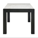 Jules - Faux Marble Dining Table - Charcoal / White