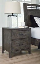 Montillan - Two Drawer Night Stand - Grayish Brown