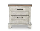 Steve Silver Bear Creek 2 Drawer Nightstand in White Smoke
