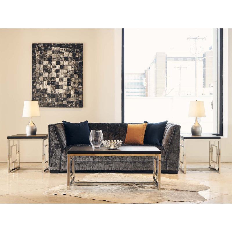 Ezra - End Table - Chrome - 24"