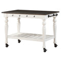 Steve Silver Joanna Kitchen Cart in Two-tone Ivory and Mocha