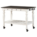 Steve Silver Joanna Kitchen Cart in Two-tone Ivory and Mocha