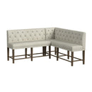 Peyton - Sectional Sofa Counter Set - Pearl Silver