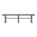 Yellowstone - Dining Bench With Metal Bar Cross - Medium Brown