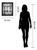 Across The Street I By Laura Marshall - Framed Print Wall Art - White