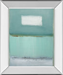 Azure 1 By Caroline Gold - Mirror Framed Print Wall Art - Blue