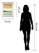 Horizons Il By Tesla - Mirror Framed Print Wall Art - Yellow