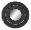 27x27 Metal Wall Mirror - Black