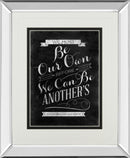 Be Our Own By Sd Graphic - Mirror Framed Print Wall Art - Black