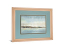 Calm Horizon By Tita Quintero - Framed Print Wall Art - Blue