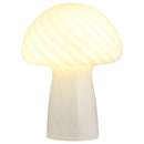 Kanaby - Mushroom Shaped Glass Bedside Table Lamp - White