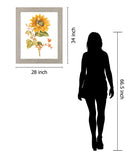 Golden Sunburst - 28" x 34" Framed Wall Art