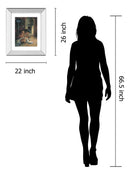 Katrina's Gold By Sharon Wilson - Mirror Framed Print Wall Art - Dark Brown