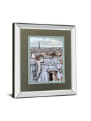 Paris Rooftops By Assaf Frank - Mirror Framed Print Wall Art - Dark Gray