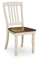 Wirloni - Dining Room Side Chair (Set of 2) - Antique White / Brown - Austin's Furniture Depot (Austin,TX)