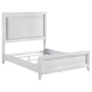 Marielle - Eastern King Headboard Panel Bed - Distressed White